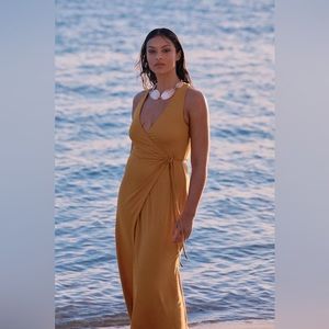 NEW By Anthropologie V-Neck Wrap Cover-Up Dress